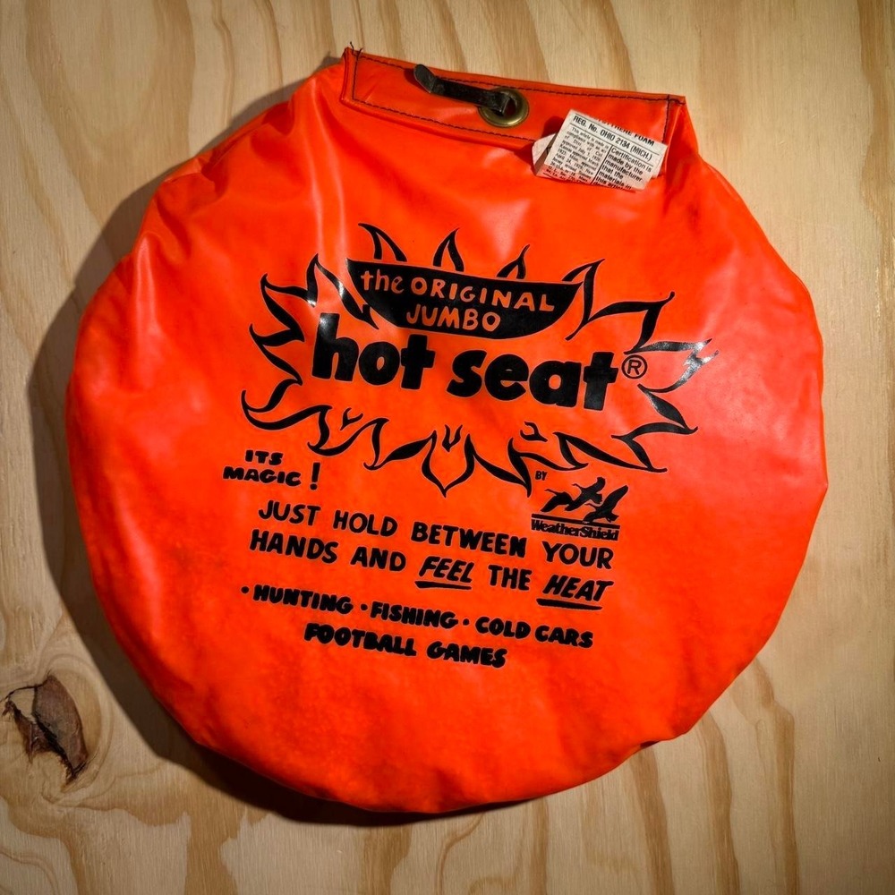 Vintage 1970s Hot Seat Jumbo Orange seat Warmer